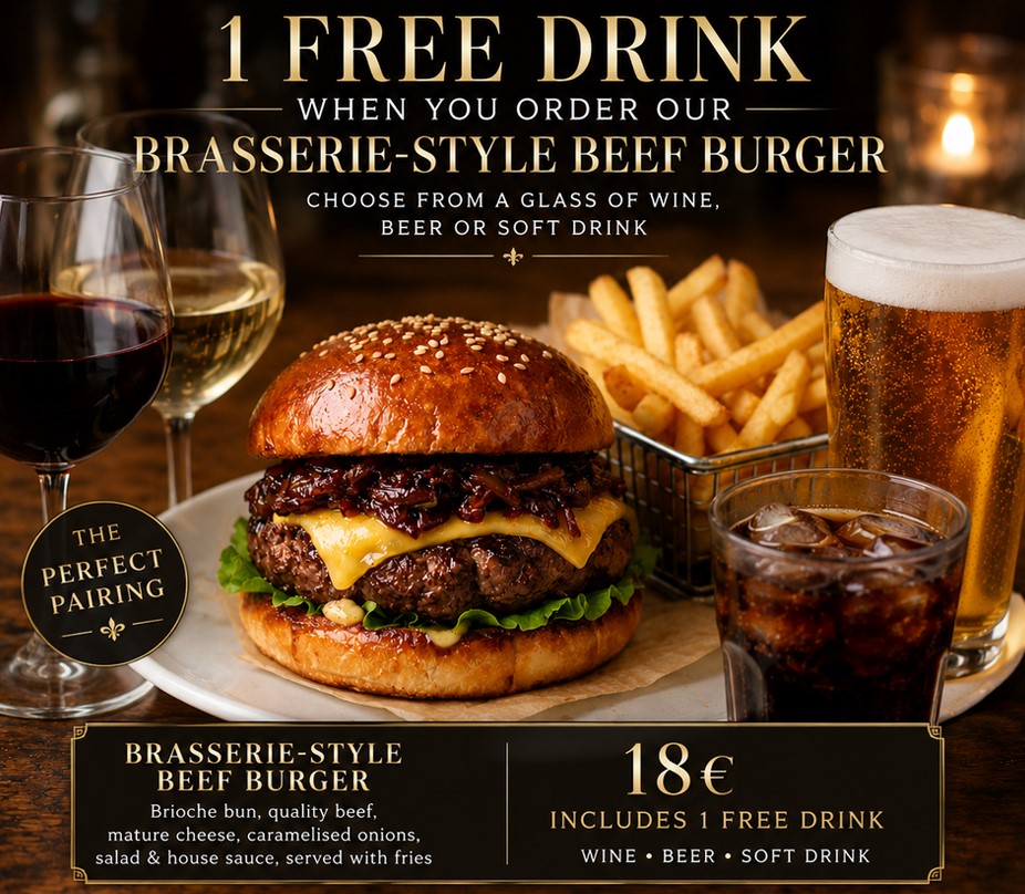 Beef - Weekend Burger Offer at Marivaux La Brasserie